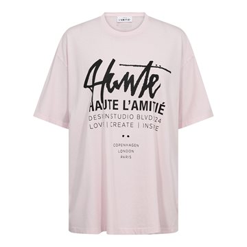 Haute L ' Amitié - Studio Loose Tag Tee - Iced Rose